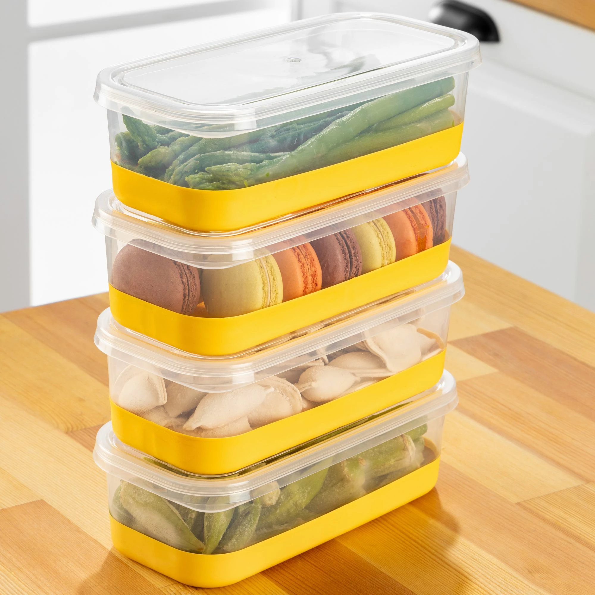 Set organizues për frigorifer (4 copë), Hermia, 4B, e verdhë