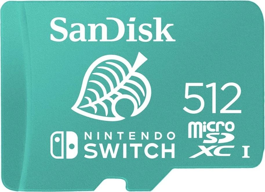 Kartelë memorie Sandisk 512GB MicroSDXC Nintendo Switch, mint green, me adapter