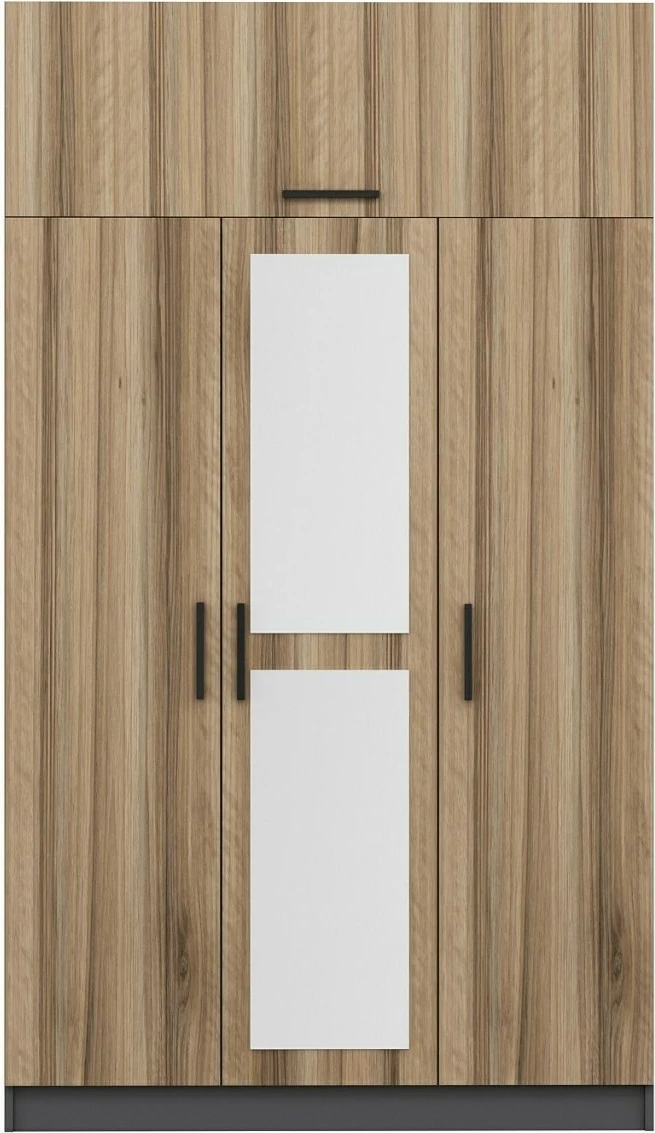 Dollap rrobash Skye Decor, 3 kapakë, dore, 135x235x52cm