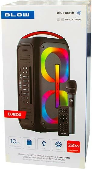 Altoparlant Bluetooth BLOW DJBOX 250W, i zi, me mikrofon dhe pilot