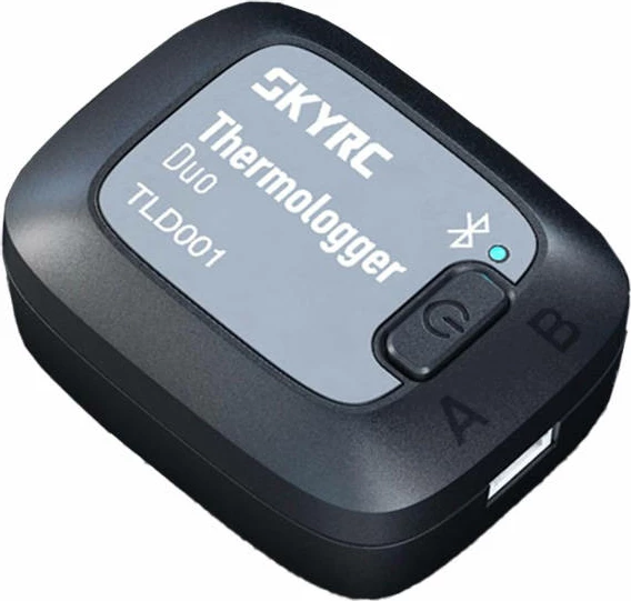 Termometër digjital SkyRC Thermologger Duo SK-500043 për modele RC, i zi