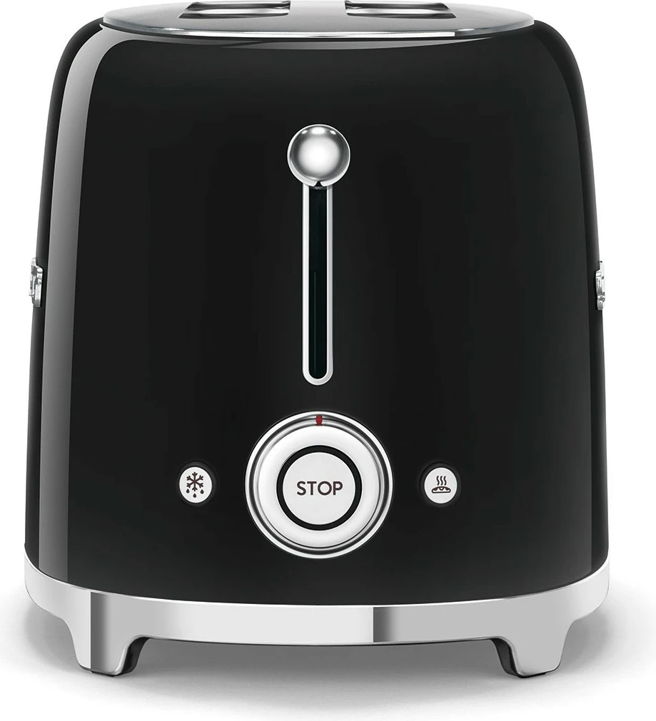 Tostier SMEG TSF01BLEU 2-vrima, stil retro, ngjyrë e zezë me shkëlqim