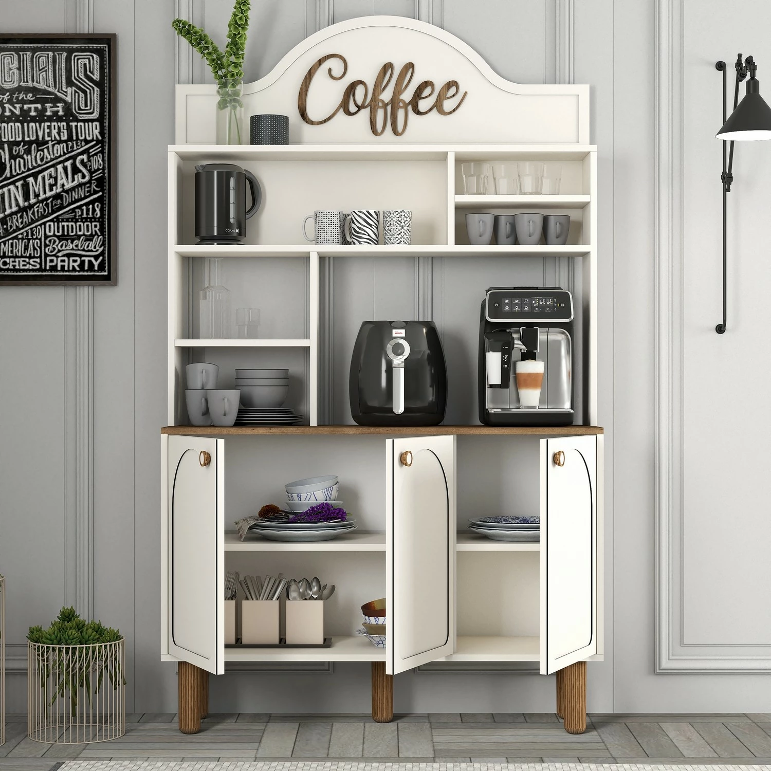 Dollap për kafe, krem, Skye Decor, Bohem 861