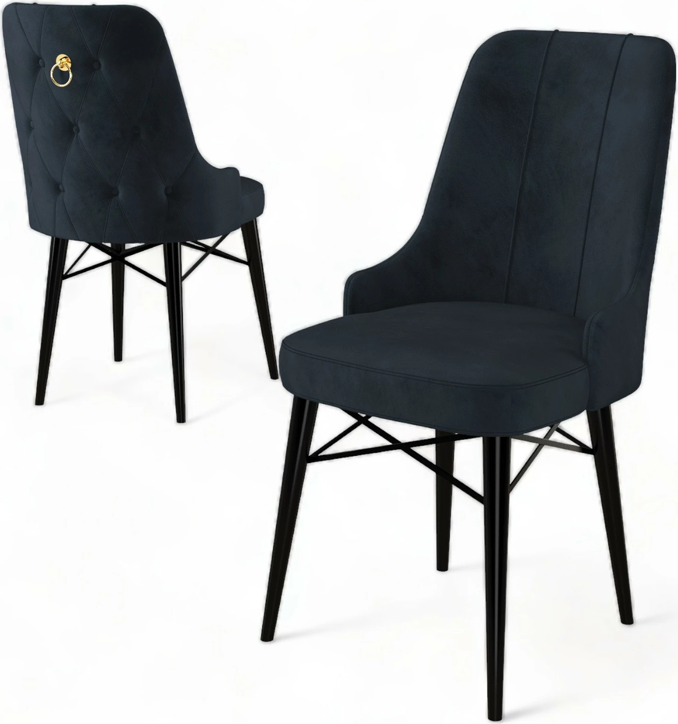 Set karrigesh (6 copë), Hanah Home, Pare, antracit, e zezë
