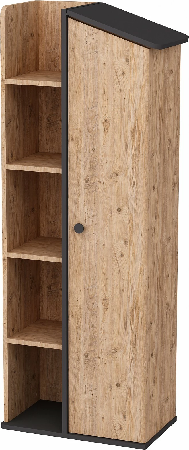 Raft librash Hanah Home, Valerin, ngjyrë Atlantic Pine dhe antracit, 60x161.8x35.3cm