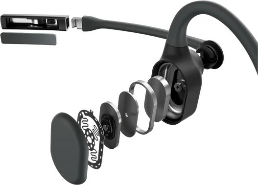 Headset Shokz OpenComm2 Industrial Version, Bluetooth, Wireless, Bone Conduction, Ngjyrë e zezë