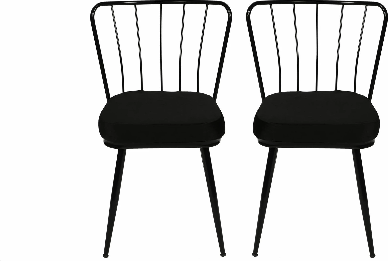 Set karrigesh moderne (2 copë), ngjyrë e zezë, Skye Decor, Yıldız 943 V2