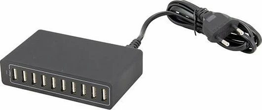 Karikues multiport Securit MC-LD-MC10, 10x USB-A, zi