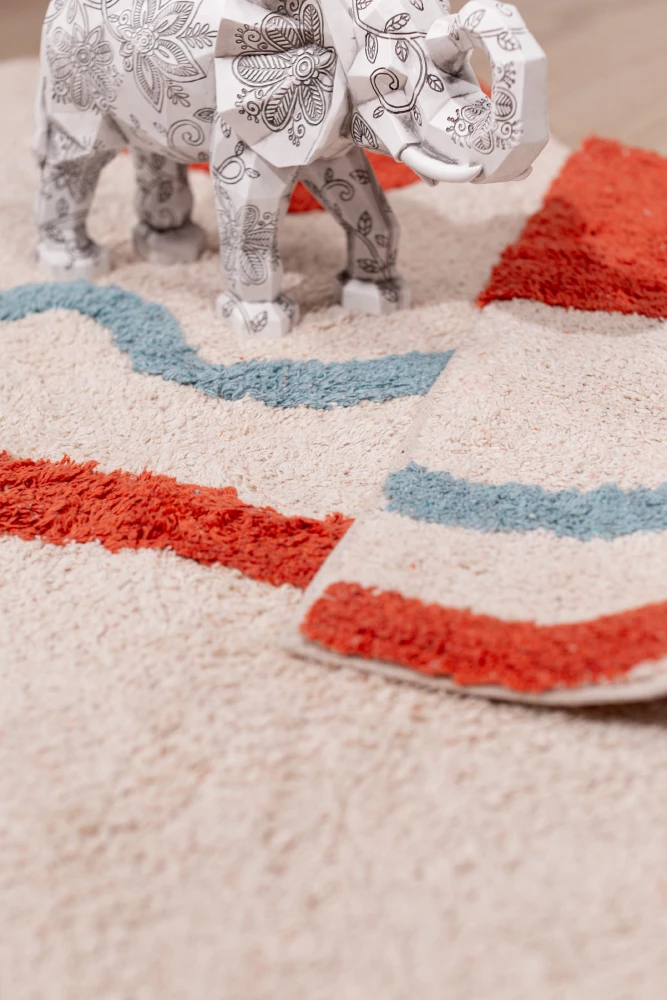 Qilim Seagull, pambuk, shumëngjyrësh, 60x90cm