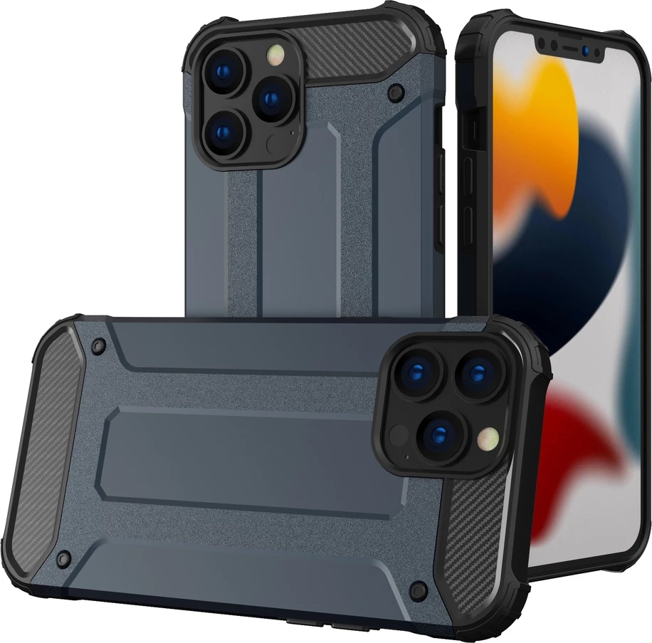 Mbështjellës Hurtel Hybrid Armor për iPhone 14 Pro Max, Blu