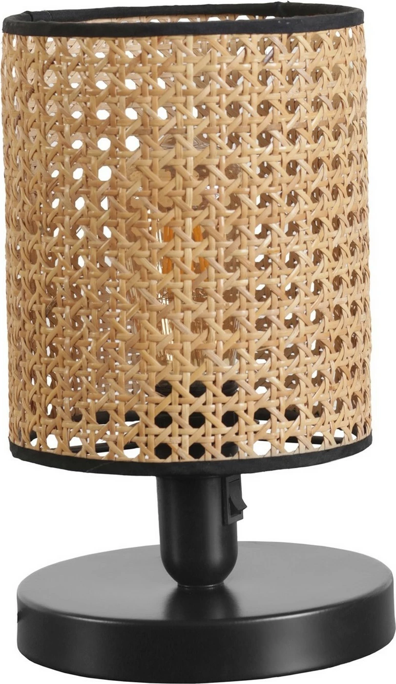 Llambë tavoline Opviq, ratan i zi, abazhuri