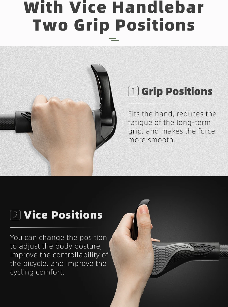 Doreza biçiklete Rockbros BT1007B me horns, e zezë