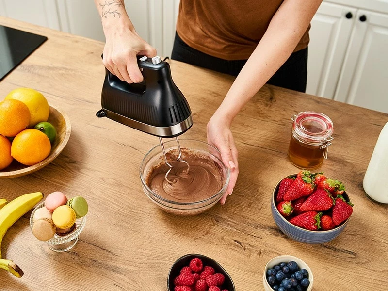 Mikser dore Lafe Mix & Store, 500W, 5 shpejtësi, zi-argjendtë