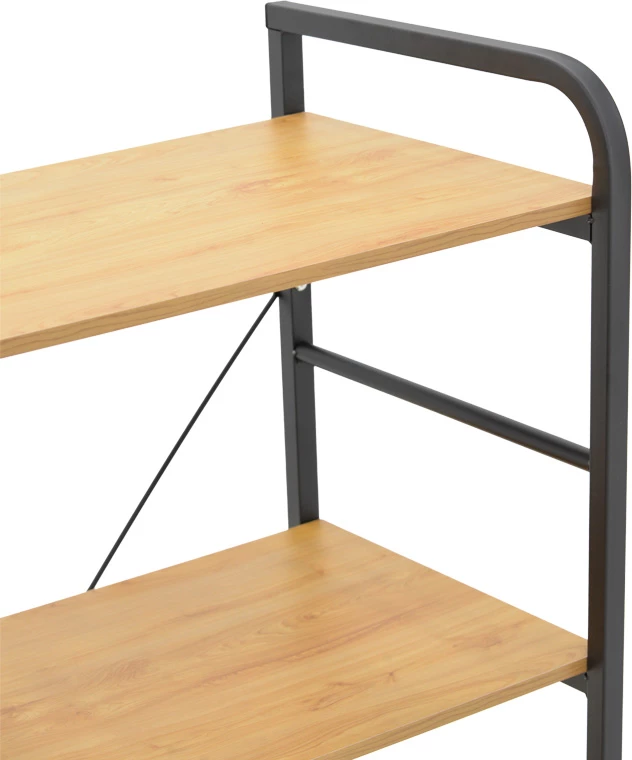 Raft dyshemeje Depo metal i zi-MDF ngjyrë lisi 60x40x120cm