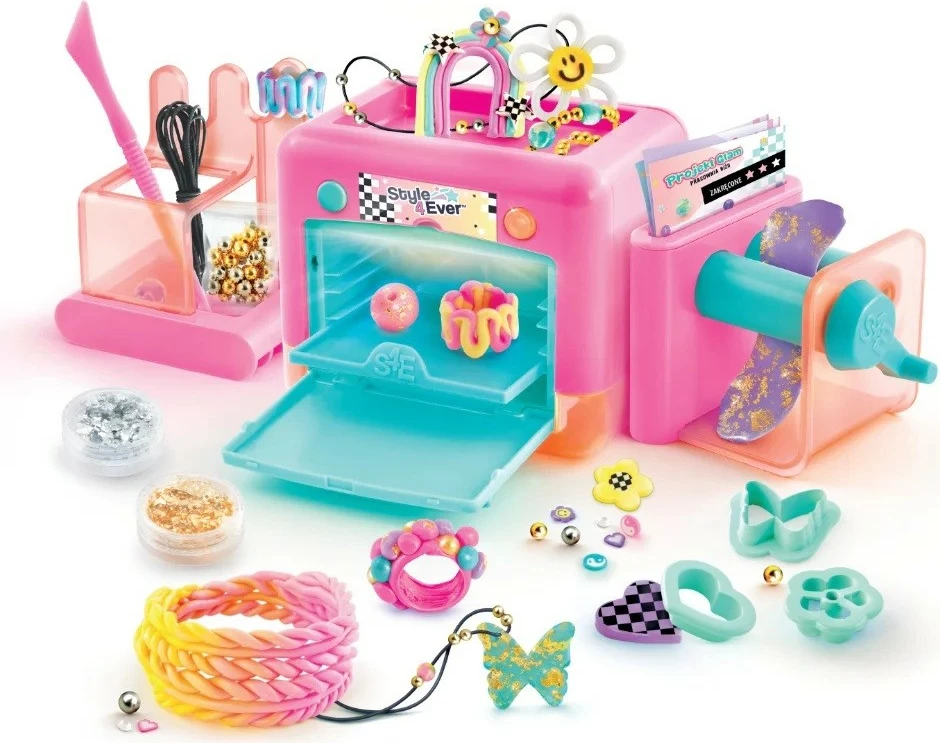 Set krijues punëtori bizhuterish, Epee Project Glam EP60467, argjilë modeluese me mjete dhe 20+ elemente, 6+, shumëngjyrësh, set