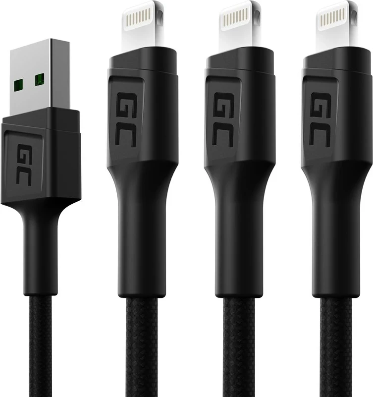 Kabllo Green Cell KABGCSET05 lightning, 1.2 m, 3 copë, Zi