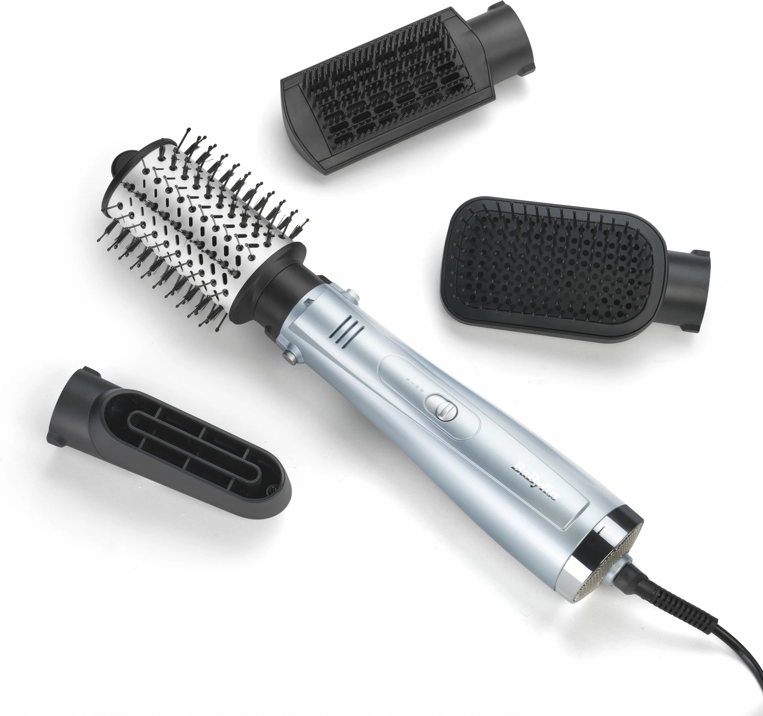 Furçë e nxehtë BaByliss Hydro-Fusion Smooth & Shape, Gri, Argjendtë