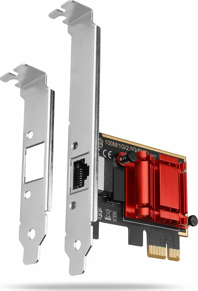 Kartë rrjeti PCIe Axagon PCEE-G25 2.5GbE 1xRJ-45 me bracket low-profile