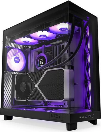 Kasë NZXT H6 Flow RGB, Midi Tower, ARGB, Xham i temperuar, E zezë