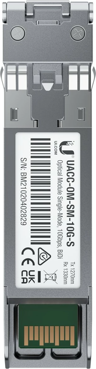 Modul transceiver fibër optike Ubiquiti UACC-OM-SM-10G-S-2, 10000 Mbit/s, LC, 10000 m, çelik inox