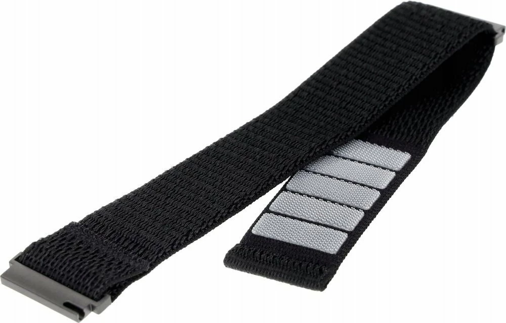Rrip për smartwatch Fixed Nylon Sporty Strap Quick Release 22 mm, i zi