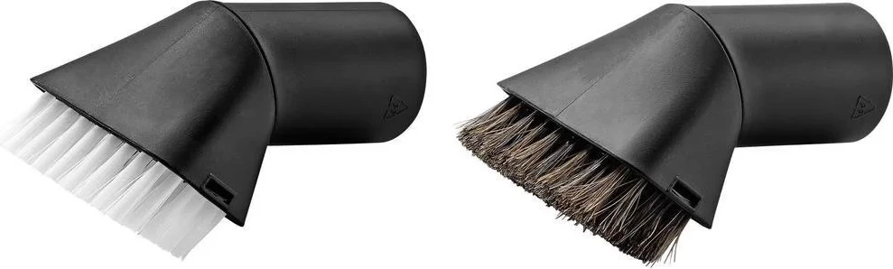 Set furçash për fshesë me korrent, Karcher 2.863-221.0, 2 copë me fije të forta dhe të buta, kompatibile me fshesat multi-purpose Karcher, e zezë