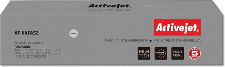 Foli zëvendësuese Activejet AF-KXFA52 për faks Panasonic KX-FA52, e zezë 