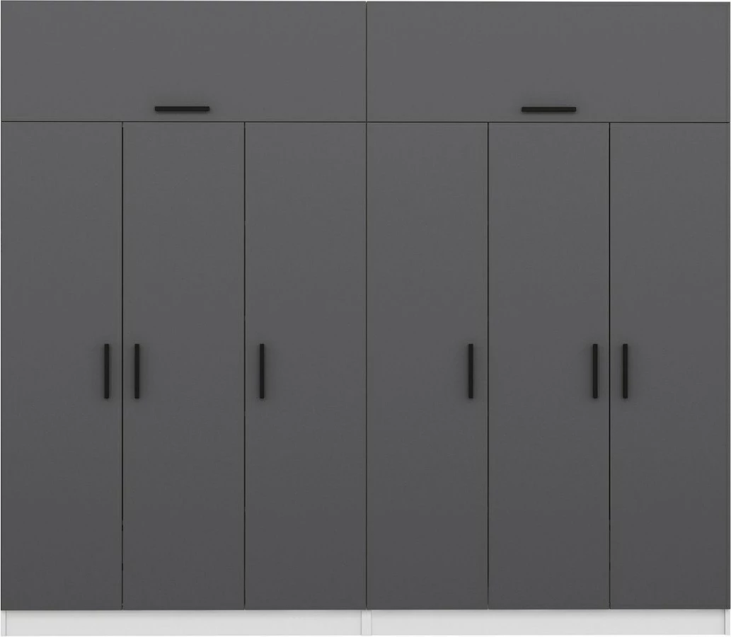 Dollap i madh për dhomë gjumi, ngjyrë antracit, Skye Decor, Kale - 5240