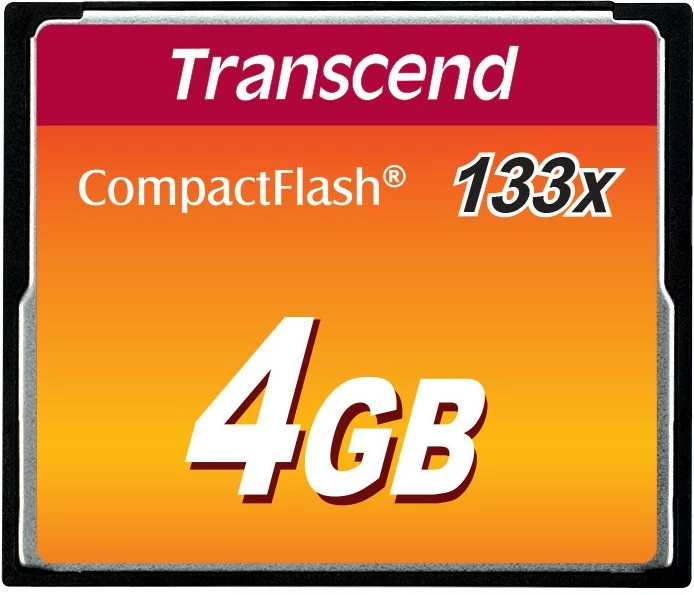 Kartelë memorie Transcend CompactFlash 4GB 133x e zezë