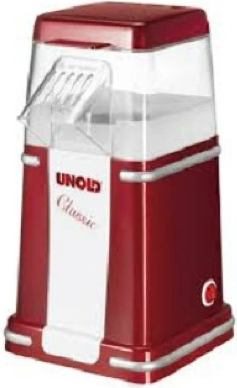 Aparat kokoshkash, UNOLD, Classic Popcorn Maker 48525, 900W, 100 g, pa vaj, e kuqe/bardhë