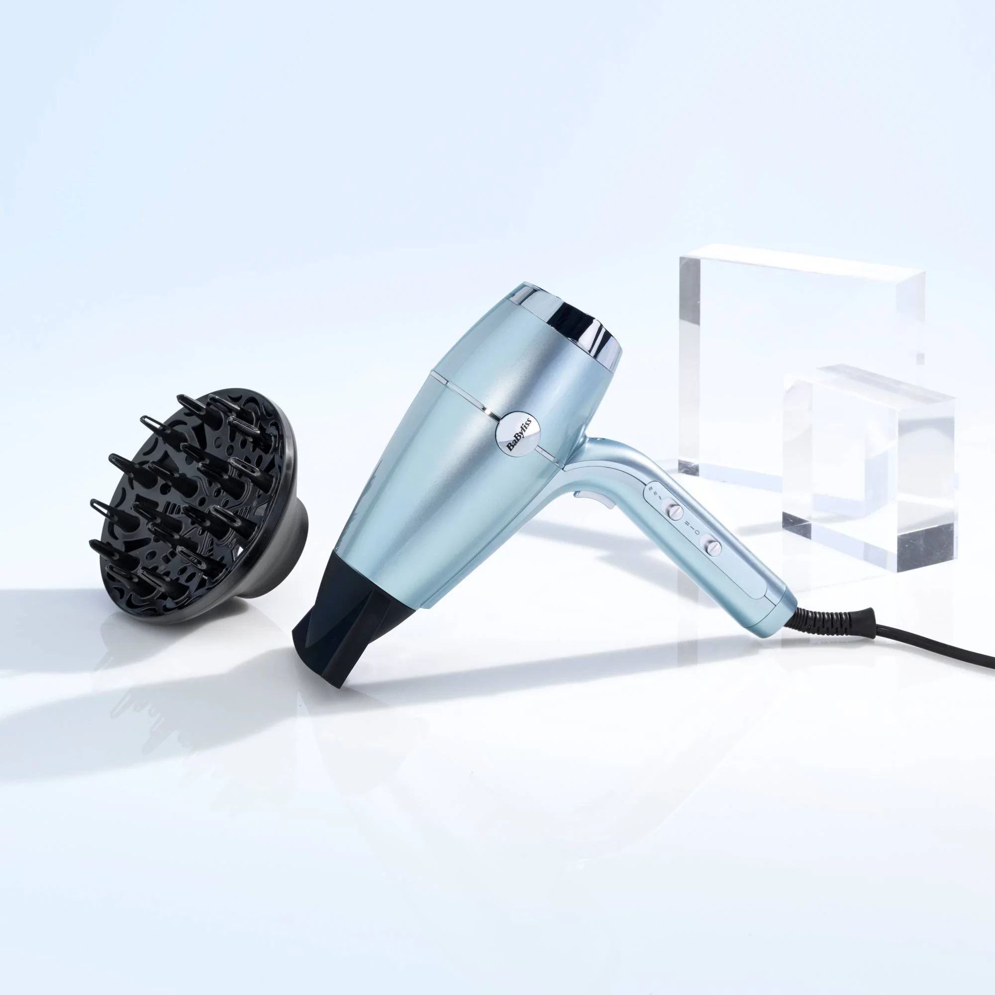 Tharëse flokësh, BaByliss, Hydro Fusion D773DE, 2100 W, motor HTDC, me difuzor dhe grykë koncentratore