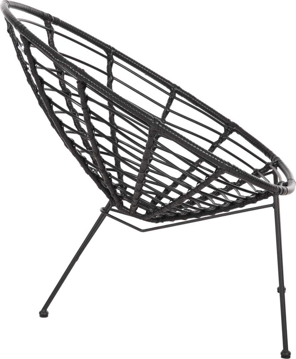 Karrige ALLEGRA lloj foleje FH5458.12 metal i zi - thurje e zezë 73x78x88H cm