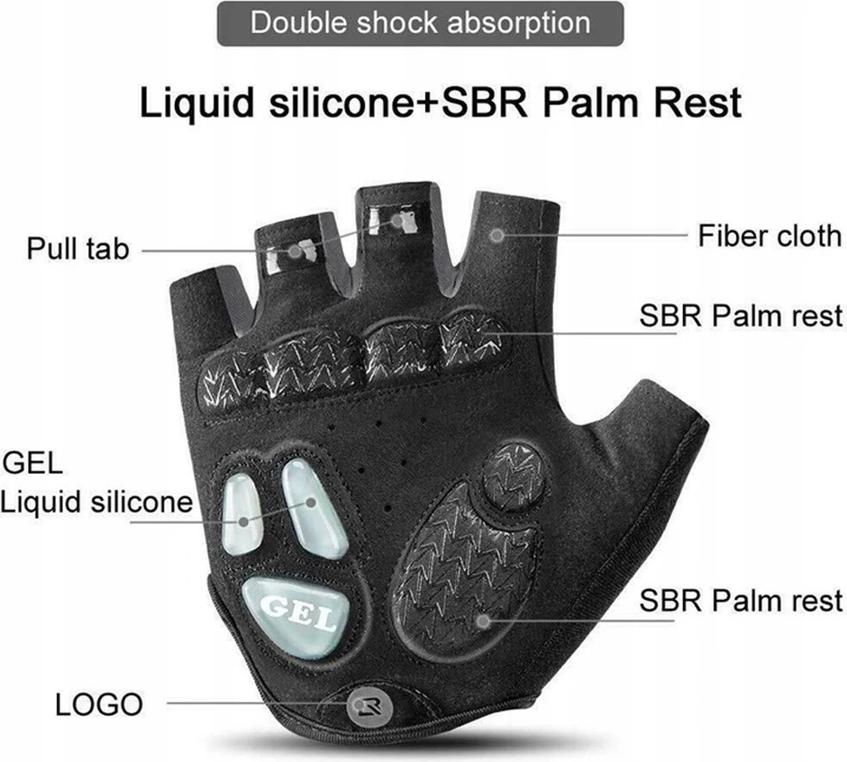 Doreza çiklizmi Rockbros S169GR, XXL, xhel, gri