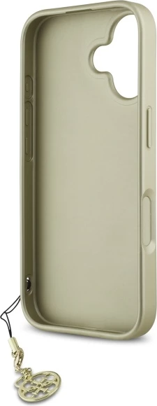 Mbështjellës Guess 4G Charms Collection për iPhone 16 Plus, i zi