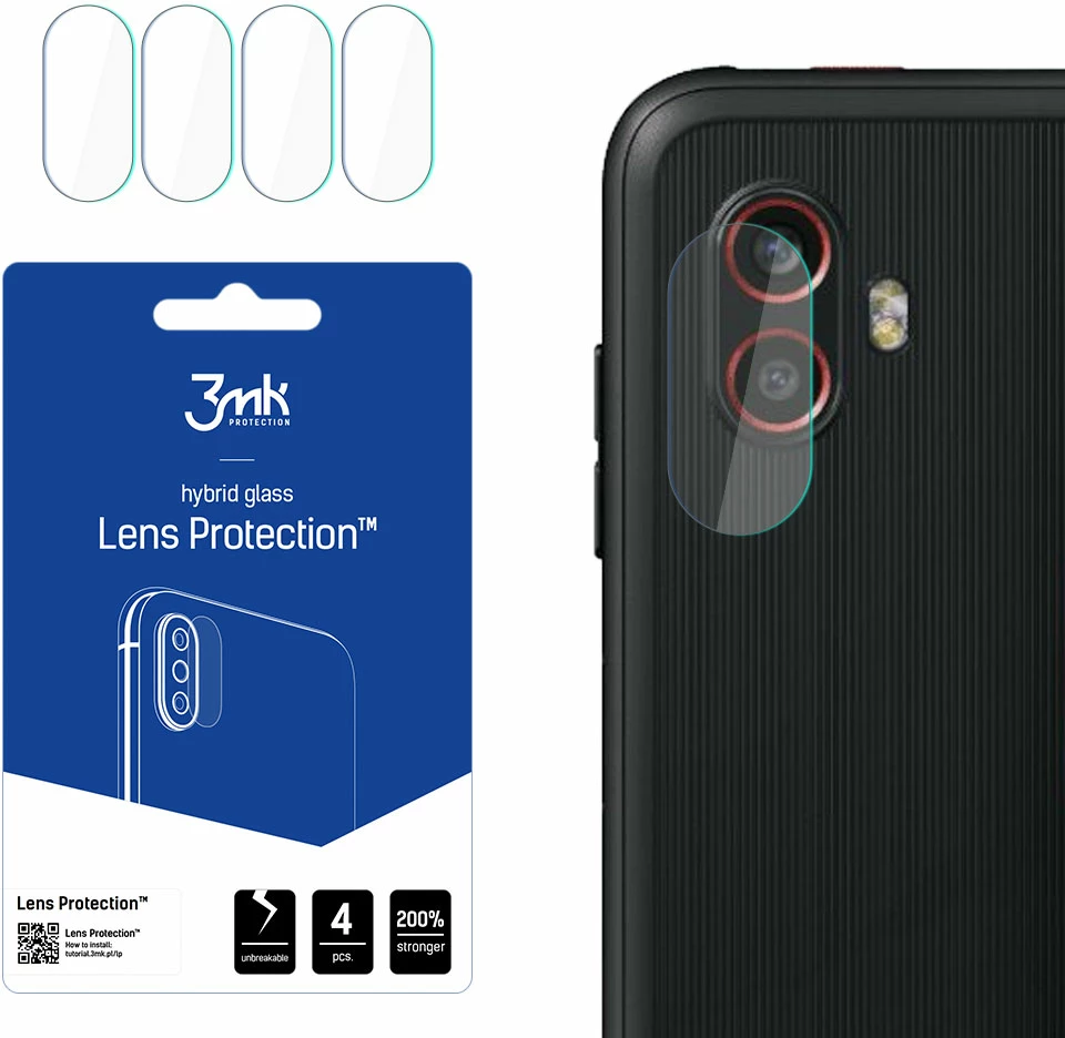 Mbrojtës xhami hibrid për kamerë 3mk Protection, për Samsung Galaxy XCover 6 Pro, 4 copë