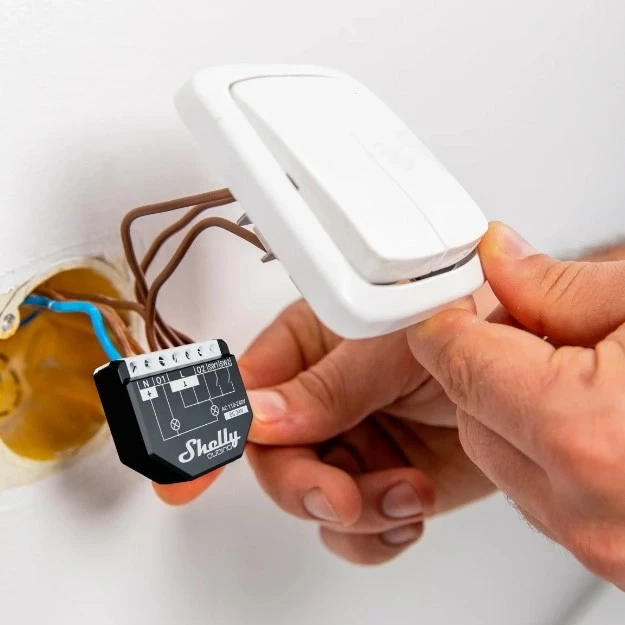 Smart switch Shelly Qubino WAVE 2PM, Wireless, 25 dBmW, Z-Wave, 868.4 MHz, e zezë