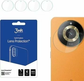 Mbrojtës xhami për lentë kamere DefaultBrand Lens Protect për Realme 11, 4 copë