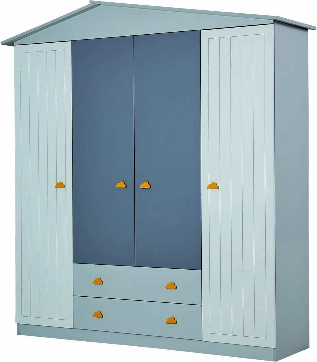 Dollap me 4 dyer, ngjyrë gri, Skye Decor, Ayder