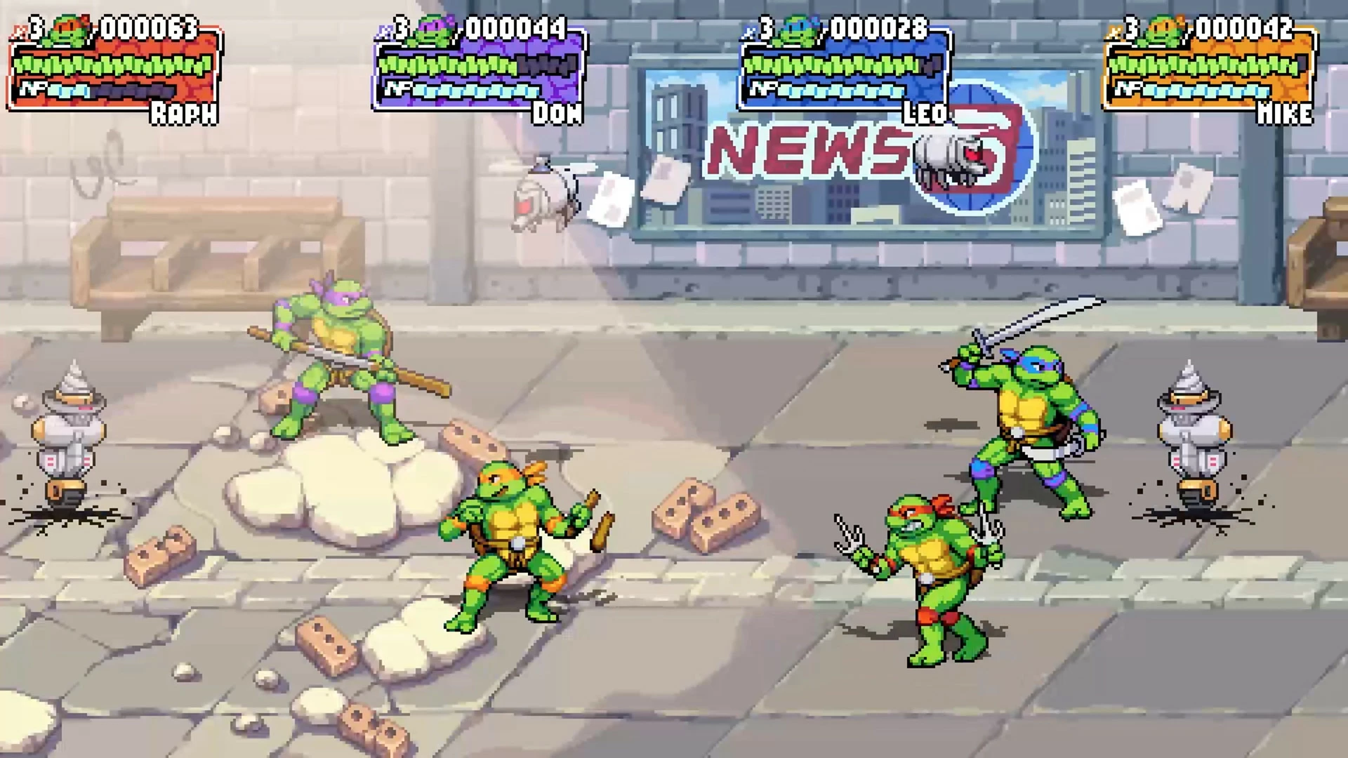 Lojë PC Merge Games Teenage Mutant Ninja Turtles: Shredder's Revenge, DVD-ROM, PEGI 12, set me udhëzues xhepi dhe varëse çelësash