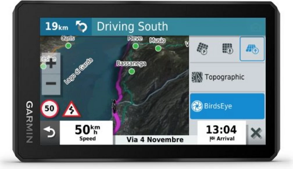 Pajisje navigimi, Garmin, 010-02296-10, për motoçikleta/automjete, ekran me prekje, rezistente ndaj motit, e zezë