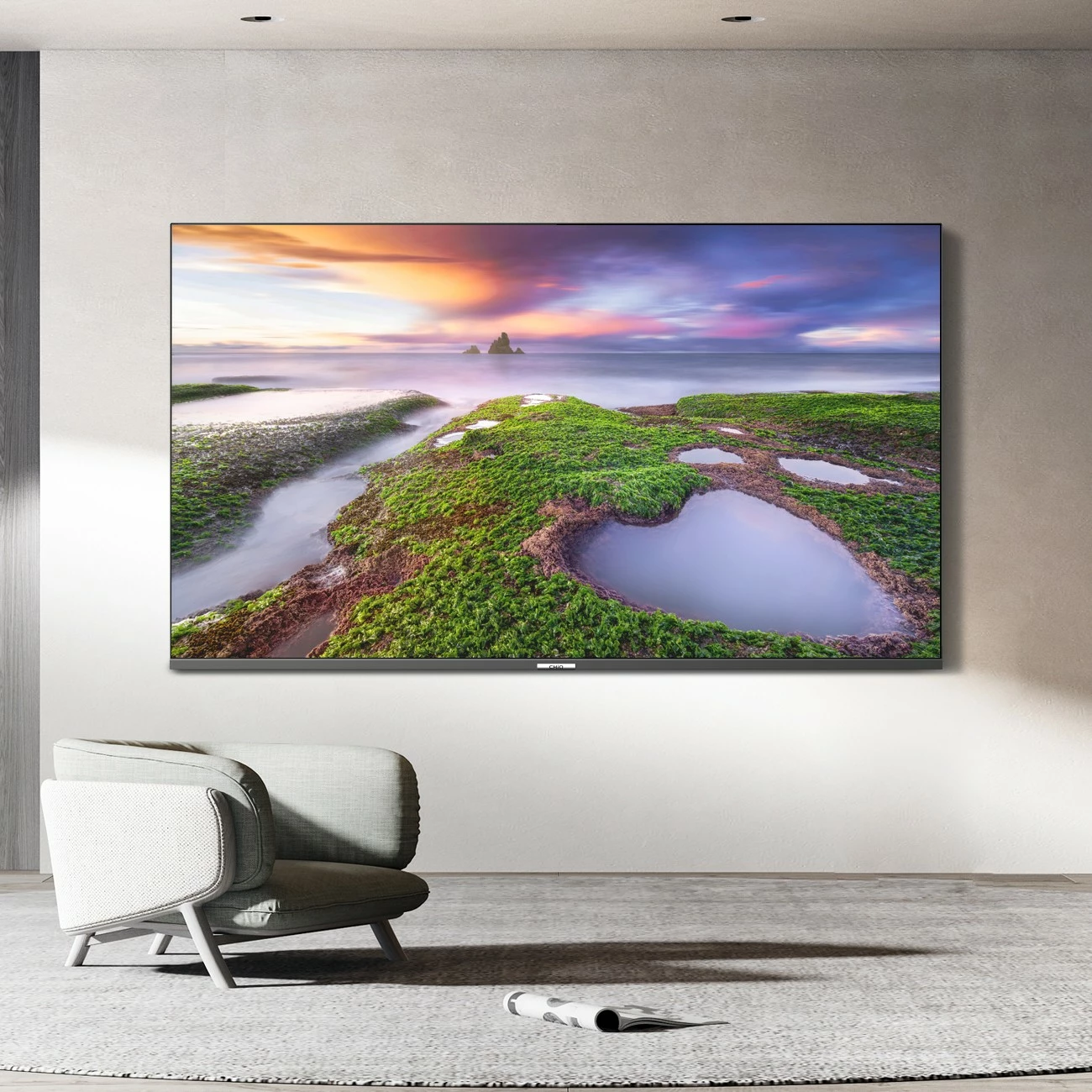 Televizor QLED CHiQ U50QM8V 50 inç 4K Ultra HD Smart TV gri/argjend