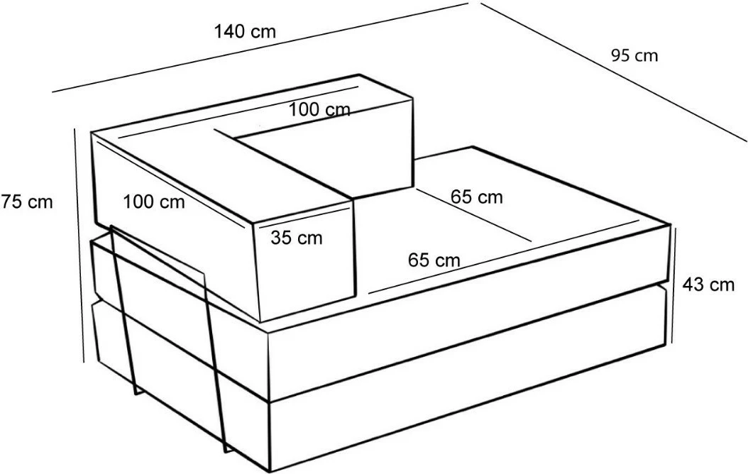 Divan dy ulës Comfort, ngjyrë antracit, Atelier del Sofa