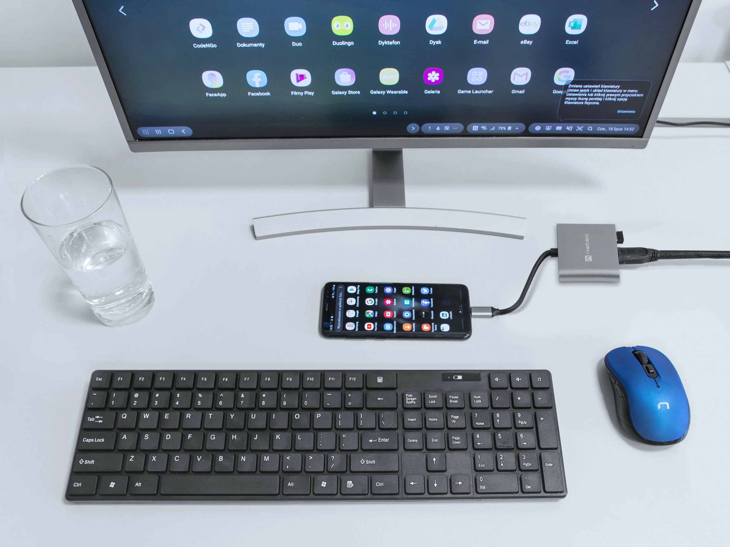Adapter multiport USB-C Natec Fowler Mini NMP-1607, HDMI 4K, USB 3.0, USB-C PD, gri