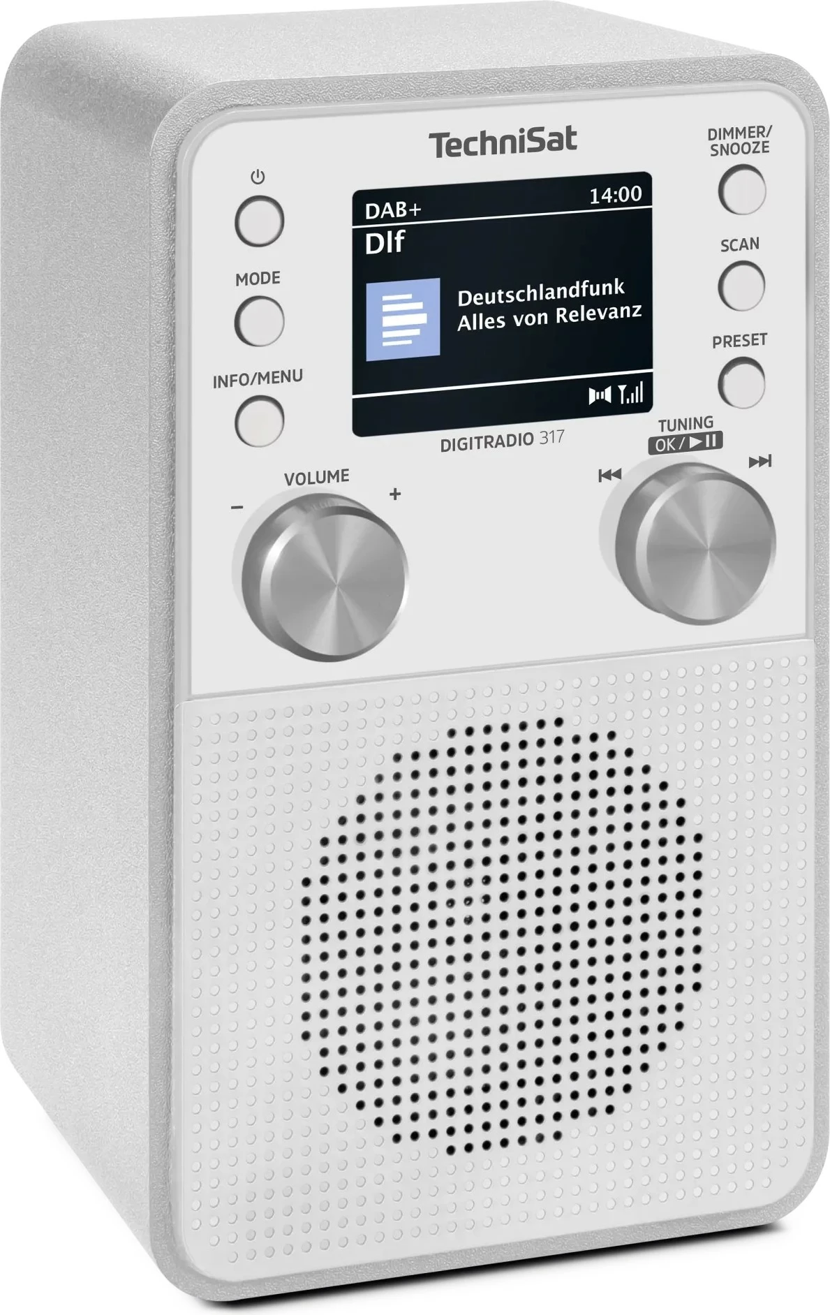 Radio digjitale TechniSat DigitRadio 317, DAB+, FM, e bardhë