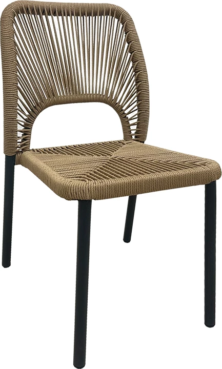 Karrige alumini Norture e grumbullueshme, kornizë anthracite, ratan natyral, 45x63x82cm