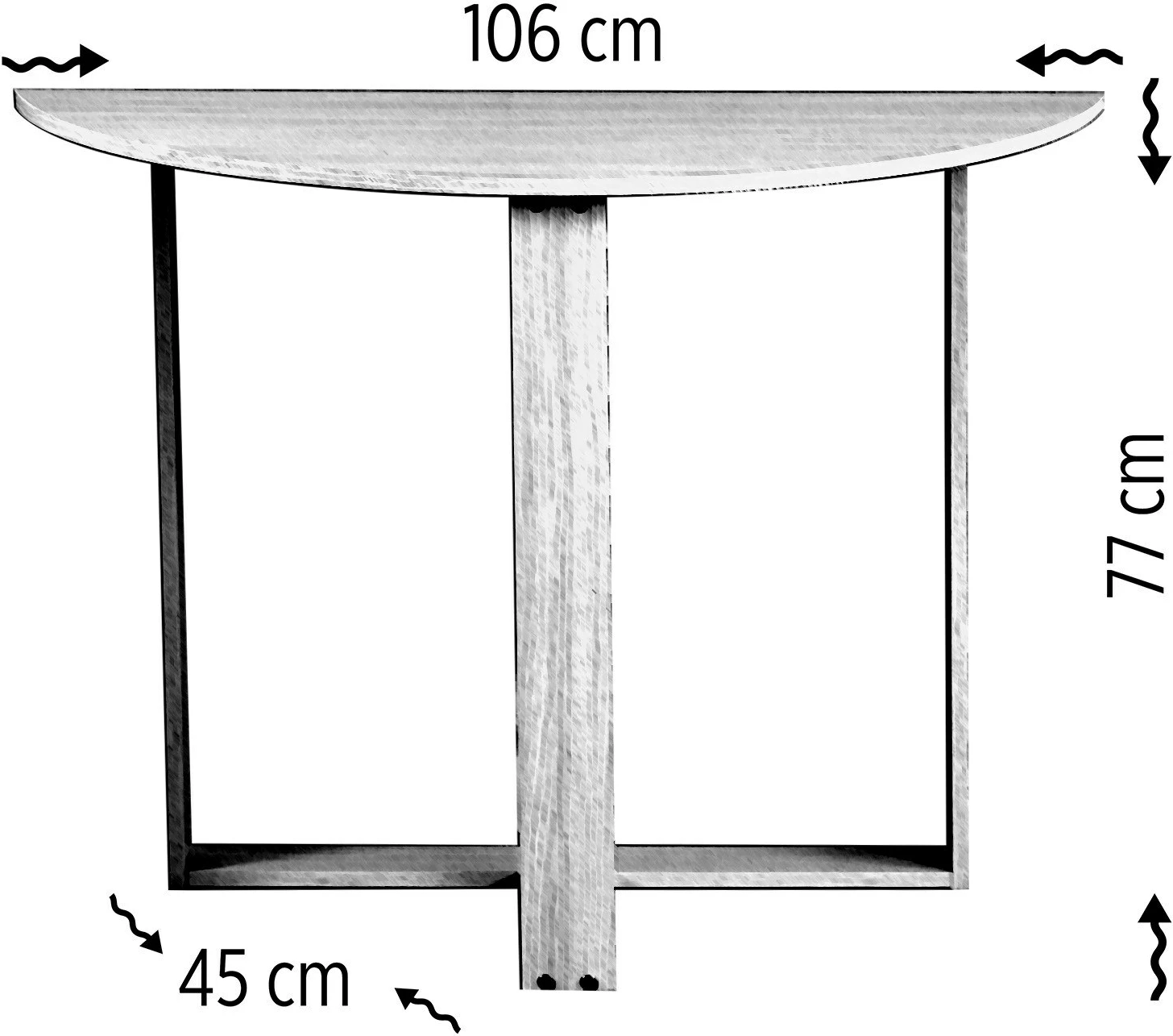 Tavolinë studimi Hanah Home, mesatare, ngjyrë e bardhë shkëlqyese