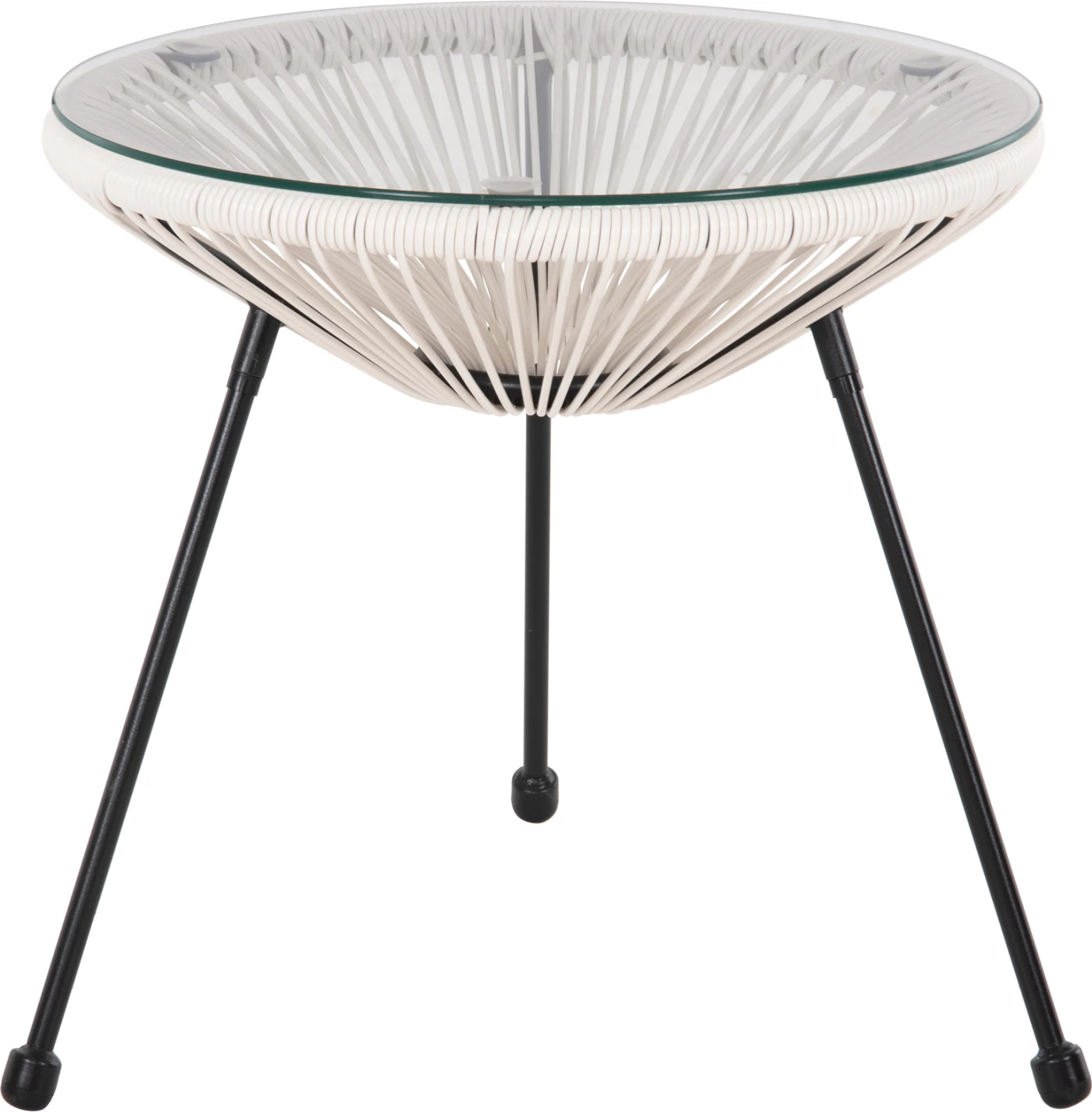 Tavolinë Allegra FH5874.12, e bardhë/zezë, Φ47x45H cm