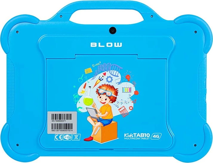 Tablet për fëmijë BLOW KidsTAB10 4G, 10.1", 4GB RAM, 64GB, Android 12, Kaltër me mbështjellës