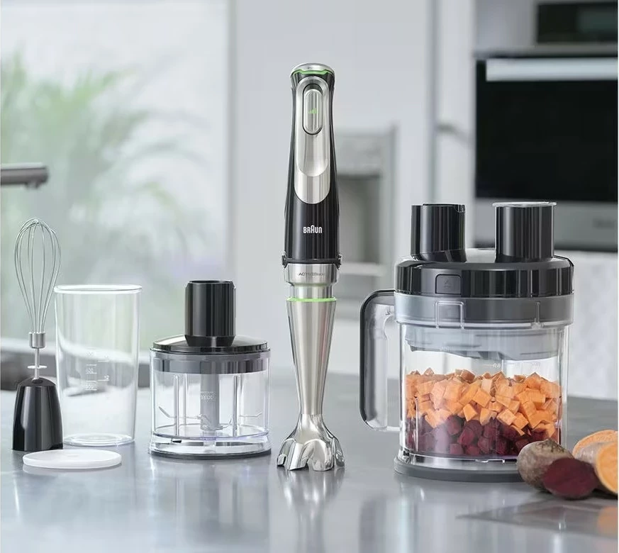 Blender dore Braun MultiQuick 9 MQ9195XLI, 1200W, zi-e argjendtë