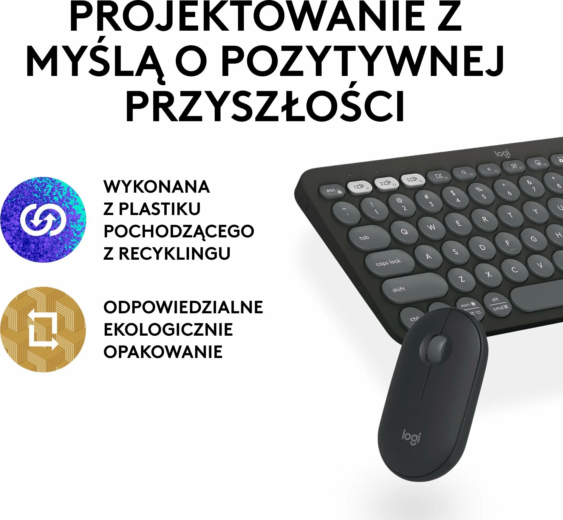 Set tastierë + maus Logitech Pebble 2 Combo 920-012239, e zezë